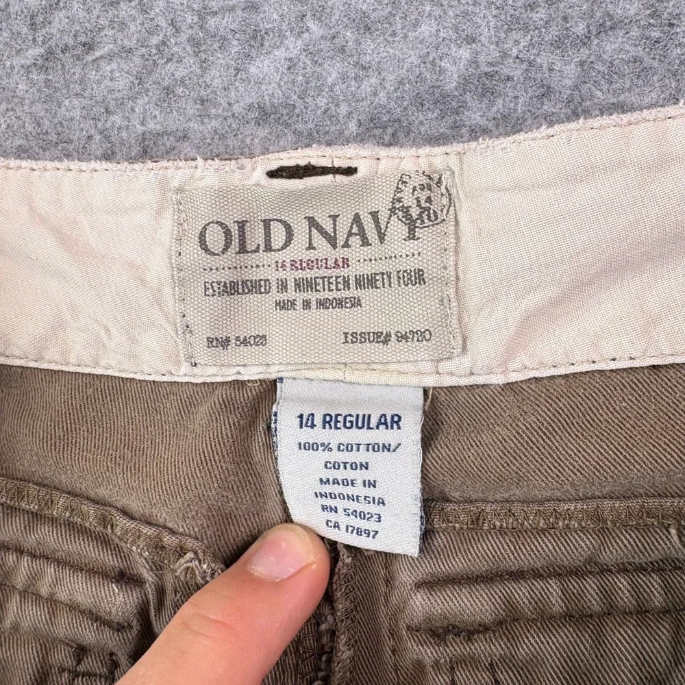 Old Navy Mens Brown Cotton Canvas Cargo Shorts Size 14 Regular Utility Outdoor
